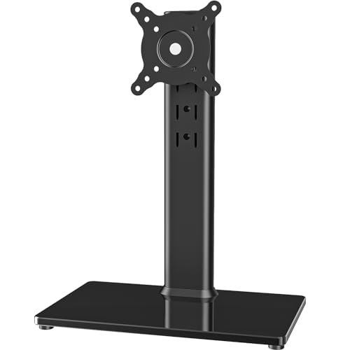 Single LCD Computer Monitor Free-Standing Desk Stand Mount Riser Set