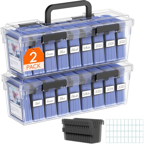 Classic Lifewit Trading Card Storage Box fit for Toploader, Stackable Collection