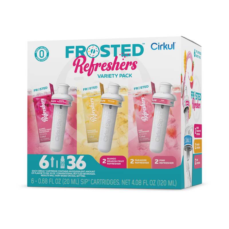 Vitamin-Infused Frosted Refreshers 6-Pack Variety Pack 1367 - Electrolyte Hydration Enhanced Taste Cartridges - Default Title