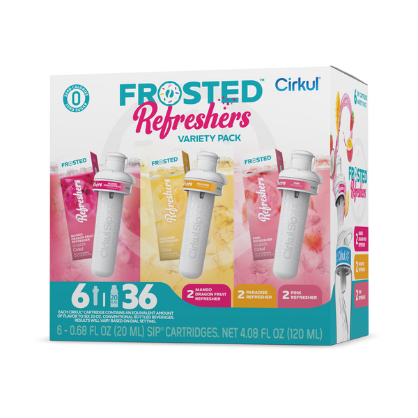 Vitamin-Infused Frosted Refreshers 6-Pack Variety Pack 1367 - Electrolyte Hydration Enhanced Taste Cartridges - Default Title