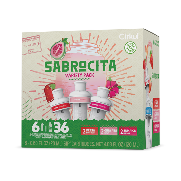 Zero-Calorie Sabrocita 6-Pack Variety Pack E8JI - Vitamin-Infused Natural Refreshing Flavor Core - Default Title