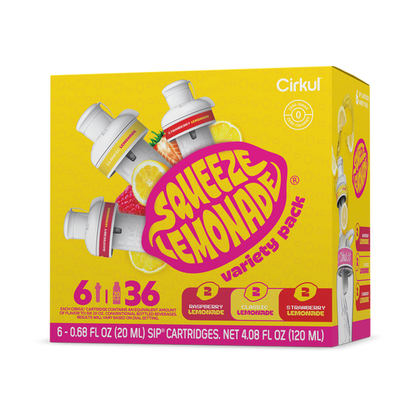 Refreshing Electrolyte Squeeze Lemonade 6-Pack Variety Pack 3TLS - Sugar-Free Fruit Flavor Cartridge Refill - Default Title