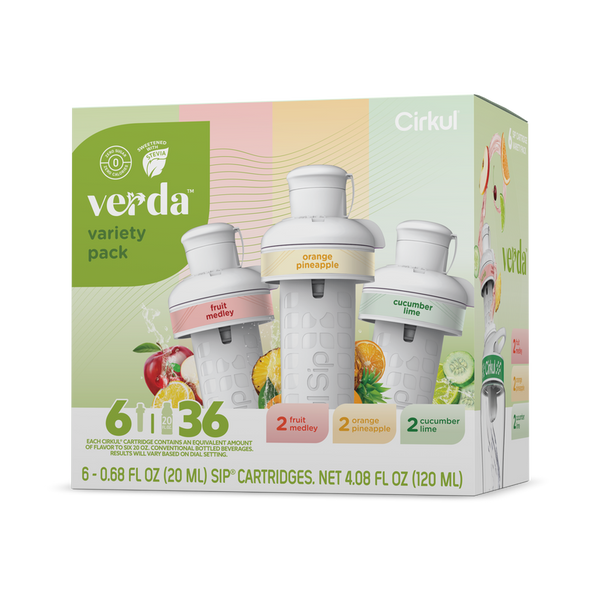 Sugar-Free Verda 6-Pack Variety Pack CT2I - Electrolyte Hydration Enhanced Taste Cartridges - Default Title