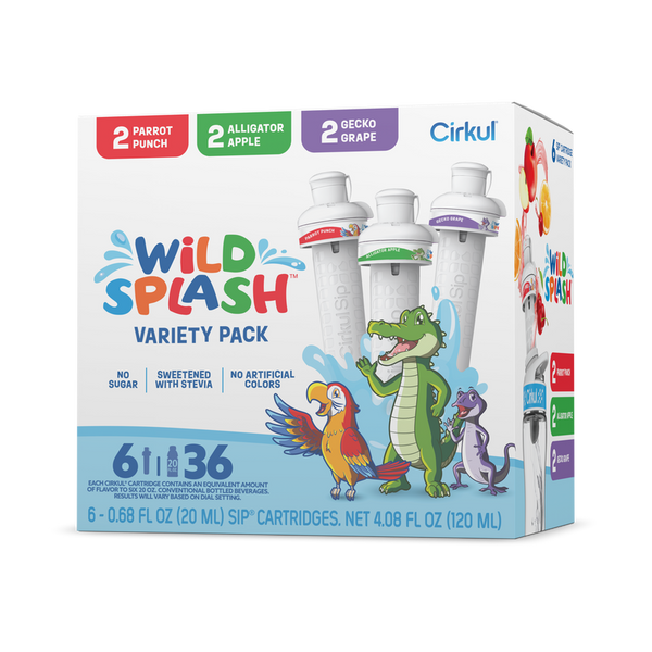 Natural Fruit Flavored Wild Splash 6-Pack Variety Pack 2TB7 - Vitamin-Infused Natural Refreshing Flavor Core - Default Title