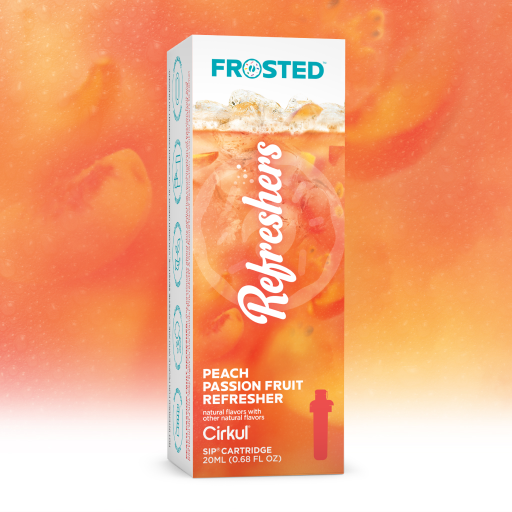 Natural Fruit Flavored Frosted Peach Passion Fruit Refresher D3BS - Zero-Calorie Multi-Flavor Sip Pods for Water Bottle - Default Title